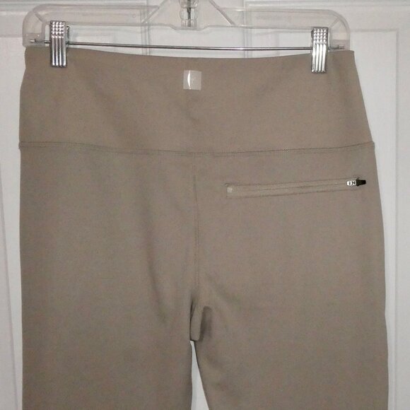 NICE PAIR OF KHAKI TAN SOYBU LEGGINGS IN A JUNIOR SIZE LARGE - ZIPPERED POCKETS - Picture 3 of 3